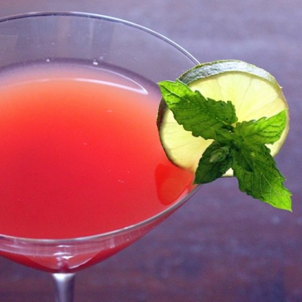 watermelon mint martini with lime 2