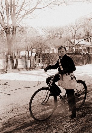 A paperboy for the Toronto Star in Whitby, Ontario, Canada, 1940 -- Public Domain