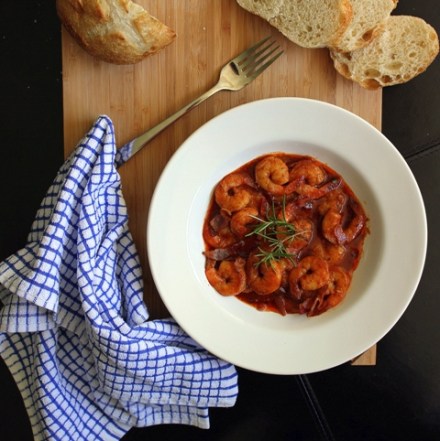 new orleans style skillet bbq shrimp with bacon 2